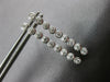 ESTATE .54CT DIAMOND 14KT WHITE GOLD 3D ETOILE BAR BEZEL HANGING EARRINGS #27130
