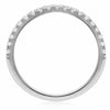ESTATE .26CT DIAMOND 14KT WHITE GOLD SEMI ETERNITY SHARE PRONG ANNIVERSARY RING