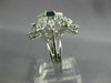 LARGE 1.86CT DIAMOND & AAA SAPPHIRE 14K WHITE GOLD BUTTERFLY FLOWER RING #26653
