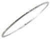 ESTATE 1.15CT DIAMOND 14KT WHITE GOLD 3D CLASSIC ROUND 2MM CUFF BANGLE BRACELET