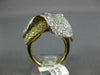 ESTATE EXTRA LARGE 3.50CT WHITE & FANCY YELLOW DIAMOND 14KT 2 TONE GOLD FUN RING
