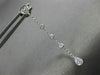ESTATE .18CT DIAMOND 18KT WHITE GOLD 3D HEART ETOILE TEAR DROP HANGING EARRINGS