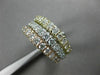 ESTATE LARGE 1.95CT DIAMOND 14KT WHITE YELLOW & ROSE GOLD 3D SEMI ETERNITY RING