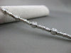 ANTIQUE 1.55CT DIAMOND 14KT WHITE GOLD BEZEL LINK TENNIS BRACELET 7.25 INCH #116