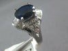 LARGE 5.71CT DIAMOND & AAA SAPPHIRE 18KT WHITE GOLD 3D BALLERINA ENGAGEMENT RING
