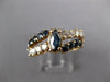 .70CT DIAMOND & AAA SAPPHIRE 14KT YELLOW GOLD ROUND & MARQUISE 2 ROW RING #27311