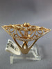 LARGE .96CT DIAMOND 14K ROSE GOLD OPEN FILIGREE DOUBLE HEART MARQUISE SHAPE RING
