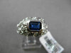 ESTATE 1.49CTW DIAMOND & AAA SAPPHIRE 14KT WHITE GOLD FILIGREE ENGAGEMENT RING