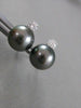 ESTATE .28CT DIAMOND & AAA TAHITIAN PEARL 14KT WHITE GOLD STUD EARRINGS #2586