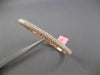 WIDE 2.08CT DIAMOND 14KT ROSE GOLD 3D 3 ROW SEMI ETERNITY LOVE BANGLE BRACELET