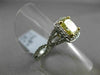 ESTATE 1.82CTW GIA FANCY YELLOW DIAMOND 18KT WHITE GOLD HALO ENGAGEMENT RING