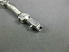 ANTIQUE WIDE 1.16CT DIAMOND 14KT WHITE GOLD MATTE FLOWER TENNIS BRACELET #18276