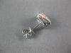 ESTATE LARGE .79CT DIAMOND 14KT WHITE GOLD 3D CLUSTER RECTANGULAR STUD EARRINGS