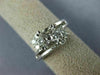 ANTIQUE .40CT DIAMOND 18K WHITE GOLD 3D FLORAL SEMI MOUNT ENGAGEMENT RING #18746