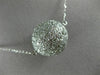 ESTATE EXTRA LARGE & LONG 3.50CT DIAMOND 14KT WHITE GOLD 3D BALL NECKLACE #26525