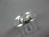 ESTATE .25CT DIAMOND 14KT WHITE GOLD 3D CLASSIC ROUND MENS RING