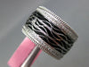 WIDE .45CT DIAMOND & BLACK ENAMEL 18KT WHITE GOLD ETERNITY COMFORT FIT FUN ING
