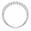 ESTATE .31CT DIAMOND 14KT WHITE GOLD SEMI ETERNITY SHARE PRONG ANNIVERSARY RING