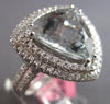 EXTRA LARGE 6.16CT DIAMOND & AAA AQUAMARINE 18KT WHITE GOLD 3D ENGAGEMENT RING