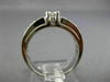 ESTATE .90CT ROUND & BAGUETTE DIAMOND 14KT WHITE GOLD FOUR PRONG ENGAGEMENT RING