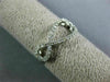 ESTATE .23CT ROUND CUT DIAMOND 14KT WHITE GOLD 3D CLASSIC INFINITY LOVE RING
