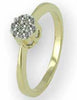ESTATE 0.5CT DIAMOND 14KT WHITE GOLD 3D CLASSIC ROUND INVISIBLE FLOWER LOVE RING