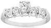ESTATE 1.0CT DIAMOND 14KT WHITE GOLD ROUND FIVE STONE CLASSIC ENGAGEMENT RING