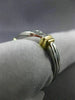 ESTATE .55CT DIAMOND 14K TWO TONE GOLD 2 ROW INVISIBLE PRINCESS ANNIVERSARY RING