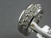 WIDE 1.01CT DIAMOND 14KT WHITE GOLD 3D CLASSIC 2 ROW BEADED FUN ANNIVERSARY RING
