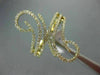 ESTATE LARGE .25CT ROUND DIAMOND 14KT YELLOW GOLD 3D MULTI ROW DOUBLE SWIRL RING