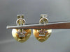 ESTATE 14KT WHITE & YELLOW GOLD HEART HANGING CLIP ON EARRINGS BEAUTIFUL! #22561