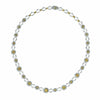 12.16CT WHITE & FANCY YELLOW DIAMOND 18K 2 TONE GOLD 3D FLOWER ETERNITY NECKLACE