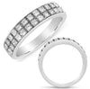 WIDE .70CT DIAMOND 14KT WHITE GOLD CLASSIC PRINCESS DOUBLE ROW ANNIVERSARY RING