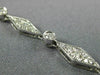 ESTATE 1.56CT DIAMOND 18KT WHITE GOLD 3D CLASSIC FILIGREE LEAF FLOWER NECKLACE