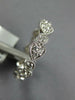 ESTATE .59CT DIAMOND 18KT WHITE GOLD 3D HEART SHAPE ETERNITY ANNIVERSARY RING