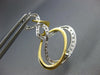 LARGE .63CT DIAMOND 18K 2 TONE GOLD MULTI ROW INFINITY OVAL FUN HANGING EARRINGS
