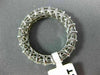 ESTATE 3.5CT DIAMOND 14K WHITE GOLD 3D SHARED PRONG ETERNITY WEDDING RING 21838