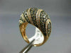 ESTATE 2.89CT WHITE & CHOCOLATE FANCY DIAMOND 14KT ROSE GOLD MULTI ROW FUN RING