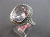 EXTRA LARGE 9.28CT DIAMOND & AAA KUNZITE 18KT WHITE GOLD CUSHION ENGAGEMENT RING