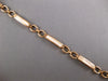WIDE AAA MOTHER OF PEARL 14KT ROSE GOLD 3D RECTANGULAR & OVAL LINK FUN BRACELET