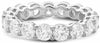 ESTATE LARGE 4.32CT DIAMOND 14KT WHITE GOLD 3D ETERNITY WEDDING ANNIVERSARY RING
