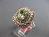 LARGE GIA 2.72CT WHITE PINK & GRAYISH GREEN DIAMOND 18KT WHITE & ROSE GOLD RING