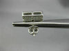 ESTATE 1.0CT WHITE & BLUE DIAMOND 14K WHITE GOLD GEOMETRIC SQUARE EARRINGS 19576