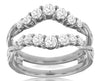 .92CT DIAMOND 14K WHITE GOLD ROUND SHARED PRONG V SHAPE WEDDING ANNIVERSARY RING