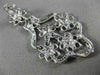 ESTATE LARGE 1.26CT DIAMOND 18K WHITE GOLD FILIGREE FLOWER STAR HANGING EARRINGS