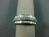 ESTATE 1.26CT DIAMOND 18K WHITE GOLD 3D THREE ROW SEMI ETERNITY ANNIVERSARY RING