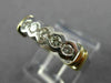 ESTATE .35CT DIAMOND 14K TWO TONE GOLD 3D 5 STONE BEZEL ANNIVERSARY RING #3766