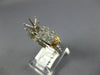 ESTATE 1.04CT DIAMOND 14KT WHITE GOLD PRINCESS ROUND SEMI MOUNT ENGAGEMENT RING
