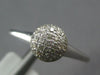 ESTATE .26CT DIAMOND 14KT WHITE GOLD 3D CLASSIC CIRCULAR ROUND DOME SHAPE RING