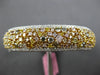 GIA LARGE 8.39CT INTENSE MULTI COLOR DIAMOND 18KT 2 TONE GOLD 3D BANGLE BRACELET